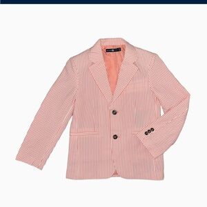 The Gentleman's Jacket- Carolina Coral Seersucker- Toddler 2/3, NWT